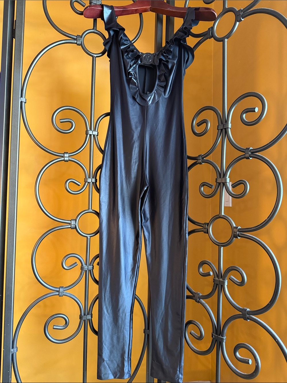 VERSACE JEANS Black Cutout Jumpsuit